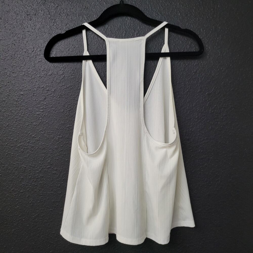Free People Intimately Women’s Small White Ribbed Racerback Tank Top Neutral - Picture 3 of 6